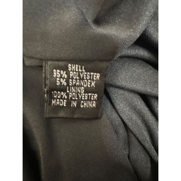 ADRIANNA PAPELL BLACK CAP SLEEVE STRETCHY KNEE LENGTH BANDAGE SHEATH DRESS 8 - Picture 12 of 12